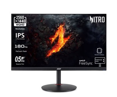 ACER Monitor 27" Nitro XV272UV3bmiiprx UM.HX2EE.307, QHD, IPS, 180Hz, 1ms, 350cd/m2, FreeSync, zvučnici, crni